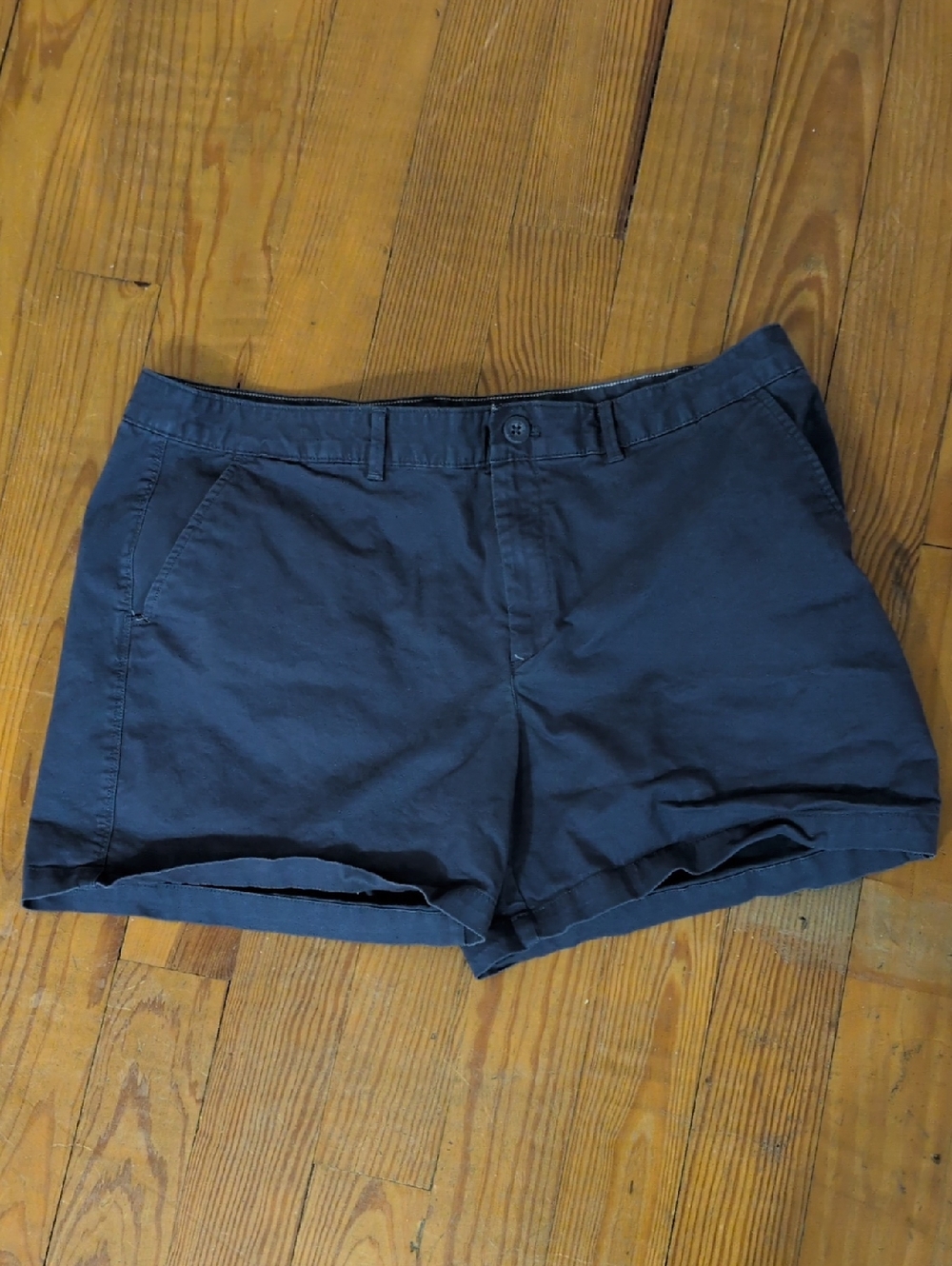 Eddie Bauer Navy Cotton Blend Casual Shorts